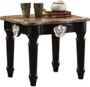 Acme Furniture Ernestine End Table in Marble/Black 82152 - Ace Furniture and Decor