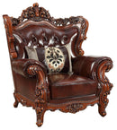 Acme Furniture Eustoma Chair in Cherry and Walnut 53067 - Ace Furniture and Decor