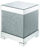 Acme Furniture Mallika End Table in Mirrored/Crystals 87912 - Ace Furniture and Decor