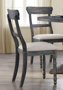 Acme Furniture Wallace Side Chair in Light Brown and Weathered Gray (Set of 2) 74642 - Ace Furniture and Decor