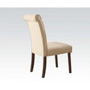 Acme Gasha Side Chair (Set of 2) in Beige/Walnut 72822 - Ace Furniture and Decor