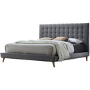 Acme Valda Queen Upholstered Bed in Gray 24520Q - Ace Furniture and Decor