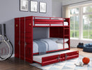 Cargo Red Bunk Bed (Full/Full) - Ace Furniture and Decor