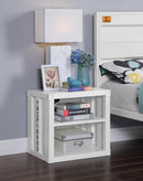 Cargo White Nightstand (USB) - Ace Furniture and Decor