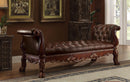 Dresden PU & Cherry Oak Bench - Ace Furniture and Decor