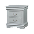 Louis Philippe Platinum Nightstand - Ace Furniture and Decor