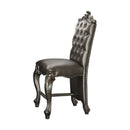 Versailles Silver PU & Antique Platinum Counter Height Chair - Ace Furniture and Decor