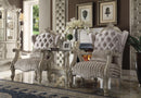 Versailles Ivory Velvet & Bone White Chair & 1 Pillow - Ace Furniture and Decor