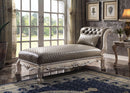 Dresden Vintage Bone White & PU Chaise w/1 Pillow - Ace Furniture and Decor
