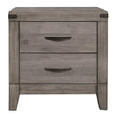 Woodrow 2 Drawer Nightstand in Gray 2042-4 - Ace Furniture and Decor