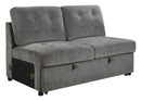 Logansport Armless 2-Seater with Pull-out Bed in Gray 9401GRY-2A - Ace Furniture and Decor