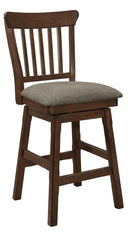 Schleiger Counter Height Swivel Chair in Dark Brown (Set of 2) - Ace Furniture and Decor