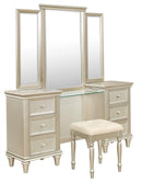 Celandine Vanity Dresser with Mirror in Silver 1928-15* - Ace Furniture and Decor