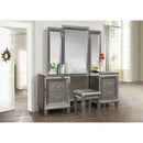 Tamsin 3pcs Vanity Dresser with Mirror in Silver Grey Metallic 1616-15 - Ace Furniture and Decor