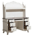 Cinderella Writing Desk in Antique White with Grey Rub-Through 1386NW-11 - Ace Furniture and Decor