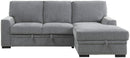Morelia 2pc Sectional with Pull Out Bed and Right Chaise in Dark Gray 9468DG*2RC2L - Ace Furniture and Decor