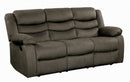 Discus Double Reclining Sofa in Brown 9526BR-3 - Ace Furniture and Decor