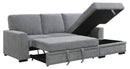 Morelia 2pc Sectional with Pull Out Bed and Right Chaise in Dark Gray 9468DG*2RC2L - Ace Furniture and Decor