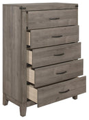 Woodrow 5 Drawer Chest in Gray 2042-9 - Ace Furniture and Decor