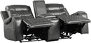 Putnam Double Glider Reclining Loveseat in Gray 9405GY-2 - Ace Furniture and Decor