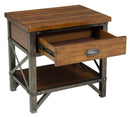 Holverson Nightstand in Rustic Brown & Gunmetal 1715-4 - Ace Furniture and Decor