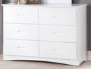 Galen 6 Drawer Dresser in White B2053W-5 - Ace Furniture and Decor