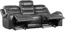 Putnam Power Double Reclining Sofa with Drop-Down in Gray 9405GY-3PW - Ace Furniture and Decor
