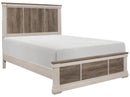 Arcadia Queen Panel Bed in White & Weathered Gray 1677-1* - Ace Furniture and Decor