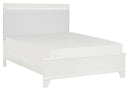 Kerren Queen Platform Bed in White 1678W-1* - Ace Furniture and Decor