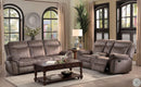 Aram Double Glider Reclining Loveseat in Dark Brown 8206NF-2 - Ace Furniture and Decor