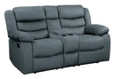 Discus Double Reclining Loveseat in Gray 9526GY-2 - Ace Furniture and Decor