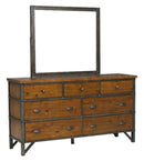 Holverson Mirror in Rustic Brown & Gunmetal 1715-6 - Ace Furniture and Decor