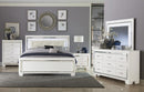 Allura Queen Panel Bed in White 1916W-1* - Ace Furniture and Decor