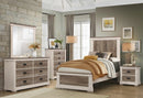 Arcadia Full Panel Bed in White & Weathered Gray 1677F-1* - Ace Furniture and Decor