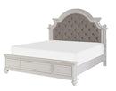 Baylesford King Upholstered Panel Bed in Antique White 1624KW-1EK* - Ace Furniture and Decor