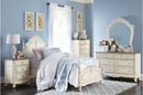 Cinderella 7 Drawer Dresser in Antique White with Grey Rub-Through 1386NW-5 - Ace Furniture and Decor