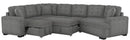 Logansport Armless 2-Seater with Pull-out Bed in Gray 9401GRY-2A - Ace Furniture and Decor