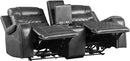 Putnam Double Glider Reclining Loveseat in Gray 9405GY-2 - Ace Furniture and Decor