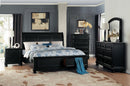 Laurelin Queen Sleigh Platform Storage Bed in Black 1714BK-1 - Ace Furniture and Decor