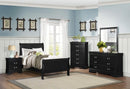 Mayville Full Sleigh Bed in Black 2147FBK-1 - Ace Furniture and Decor
