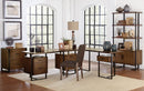 Sedley Writing Desk with Two Cabinets in Walnut 5415RF-15* - Ace Furniture and Decor