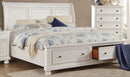 Laurelin Queen Sleigh Platform Storage Bed in White 1714W-1 - Ace Furniture and Decor
