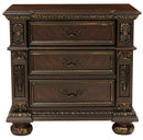 Catalonia 3 Drawer Nightstand in Cherry 1824-4 - Ace Furniture and Decor