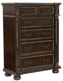 Catalonia 5 Drawer Chest in Cherry 1824-9 - Ace Furniture and Decor