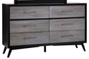 Raku 6 Drawer Dresser in Gray 1711-5 - Ace Furniture and Decor