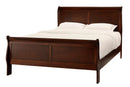 Mayville Queen Sleigh Bed in Brown Cherry 2147-1 - Ace Furniture and Decor