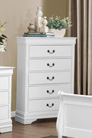 Mayville 5 Drawer Chest in White 2147W-9 - Ace Furniture and Decor