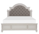 Baylesford King Upholstered Panel Bed in Antique White 1624KW-1EK* - Ace Furniture and Decor