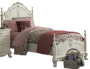 Cinderella Queen Poster Bed in Antique White 1386NW-1* - Ace Furniture and Decor