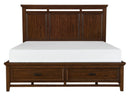 Frazier Queen Upholstered Storage Platform Bed in Dark Cherry 1649-1* - Ace Furniture and Decor
